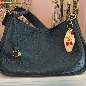 Piper K cherry Charm Key Chain Gold-NWOT